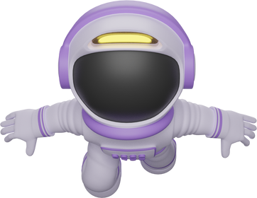 3D astronaut flying