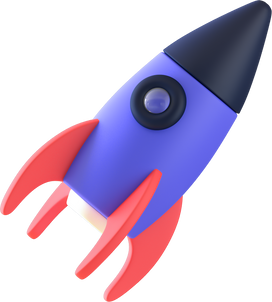 3D Floating Element Rocket